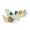 Avión de madera con animales Trixie - Juguete educativo