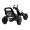Go Kart infantil metálico Lean Cars 92x56 cm negro, vista lateral con cadena y ruedas