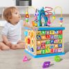 Rompecabezas Educativo Cubo de Madera con Letras y Números