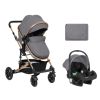 Carrito de bebé 3en1 Kikkaboo Amaia Gris Claro 2024