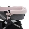 Cubrecapazo reversible Unic Cambrass 35x75 cm rosa, vista sobre capazo