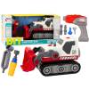 Excavadora Cartoon Crawler para DIY en color blanco