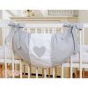 Bolsa para Juguetes My Sweet Baby - Corazones Blancos sobre Gris - imagen 2