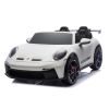 Coche Porsche GT3 Lean Cars, detalle asiento ecopiel y panel MP3