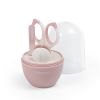Kit de cuidado de uñas para bebé Babyono rosa desde 0 meses, con estuche portátil
