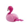 Flamingo de baño que flota en el agua