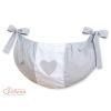 Bolsa para Juguetes My Sweet Baby - Corazones Blancos sobre Gris
