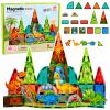 Bloques de construcción magnéticos coloridos de Lean toys en acción.