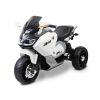 Moto eléctrica infantil Toyz Nitro blanca con tres ruedas estables