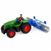 Tractor verde con detalles en plástico y cabina realista