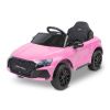 Coche eléctrico Toyz Audi RS3 rosa vista frontal con luces encendidas