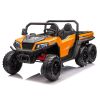XB-1038A Lean Cars naranja, detalle 6 ruedas EVA y asiento ecopiel