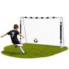 Lean Sport portería fútbol plegable, detalle estructura de acero con doble grosor de tubos