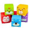 Juego de bloques de goma suave con animales educativos - 6 piezas
