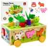 Vista del juguete Happy Farm de Lean Toys con gusanos magnéticos y sonidos.