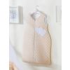 Cotton Sleeping Bag For Children, Size M, 6-12 Months, Tog 2.5, All-season, Hearts Dots On Beige