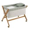Minicuna Tijera Madera Calma Verde/natural 55x87x74 Cm - Cambrass