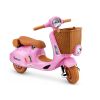 Moto Eléctrica Vespa Infantil Rosa 12V | Scooter con Luces y MP3