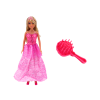 Muñeca Princesa Sirena Vestido Rosa y Cepillo