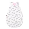Cotton Sleeping Bag For Children, Size M, 3-12 Months, Tog 2.5, All-season - Clouds Gray/pink