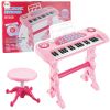 Piano Electrónico Infantil con Micrófono Rosa 37 Teclas
