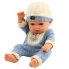 Muñeca de bebé en conjunto de lana con gorro