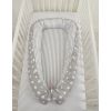 Baby Nest Double-sided Premium Cocoon For Infants Bobono- Dots On Grey/ Grey Strips