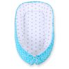 Baby Nest Double-sided Premium Cocoon For Infants Bobono- White Dots/ Grey Stars