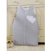 Cotton Sleeping Bag For Children, Size M, 6-12 Months, Tog 2.5, All-season,hearts Polka Dots On Grey