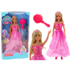 Muñeca Princesa Sirena Vestido Rosa y Cepillo