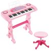 Piano Electrónico Infantil con Micrófono Rosa 37 Teclas - imagen 2