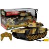 Tanque de combate amarillo y negro de Lean toys, control remoto.