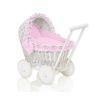 Carrito de Muñecas My Sweet Baby de Mimbre con Ropa Rosa
