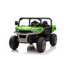 Coche eléctrico infantil 4x4 Lean Cars 119 cm blanco, vista lateral con ruedas EVA