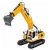 Excavadora RC Crawler en color amarillo, con sonido y efectos especiales