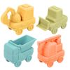 Juguetes de goma para baño, vehículos desmontables (4 piezas)
