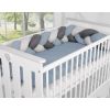 Knot Bumper My Sweet Baby - Protector de Cuna Pastel Azul y Gris