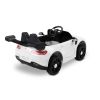 Toyz Volti blanco, detalle interior ecopiel con cinturón y volante multimedia