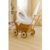 Carrito de Muñecas My Sweet Baby, Mimbre Natural con Ropa - imagen 2
