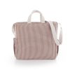 Bolso maternal Cambrass Taylor rosa, detalle tejido vichy de cuadros