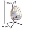 Silla Colgante Exterior de Mimbre con Cojines - imagen 3