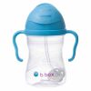 Botella B.box 240ml con pajita en color azul perfecta para bebés.