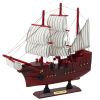 Modelo Decorativo de Barco de Vela Tres Mástiles Burdeos