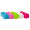 Bloques de construcción grandes Lean toys en colores verde, rosa y turquesa