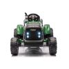 Tractor de batería con remolque verde oscuro 24V