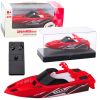 Barco de motor control remoto blanco y rojo 15cm