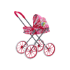Carrito de Muñecas con Ruedas Grandes y Plegable Rosa