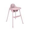 Trona 2 en 1 Oaty rosa Kikkaboo en modo trona alta vista frontal