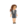 Muñeca con Ropa Elegante a Cuadros y Cabello Marrón - imagen 3