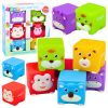 Juego de bloques de goma suave con animales educativos - 6 piezas